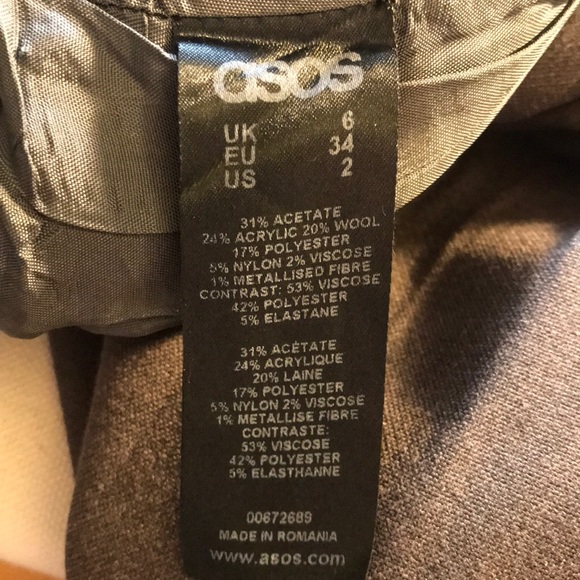 Asos (White) Trousers-Totally Unique with Tweed Inset, High Quality, Final Price - Picture 3 of 10